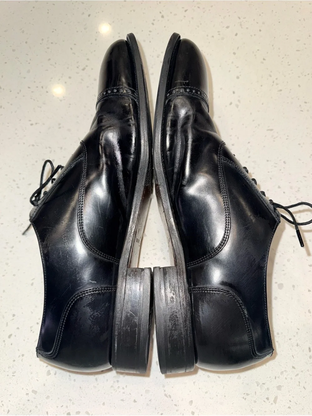 Florsheim Black Cap-Toe Oxford Lace-Up Dress Shoes